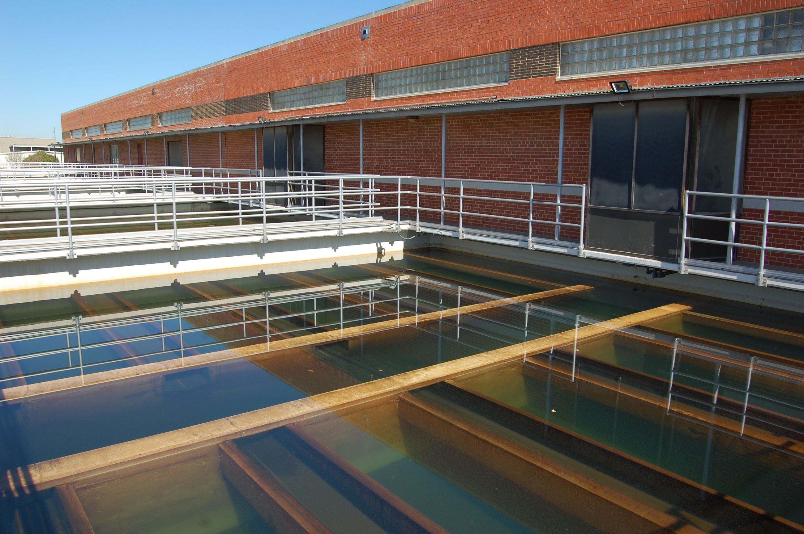 image of water treatment filtration basins